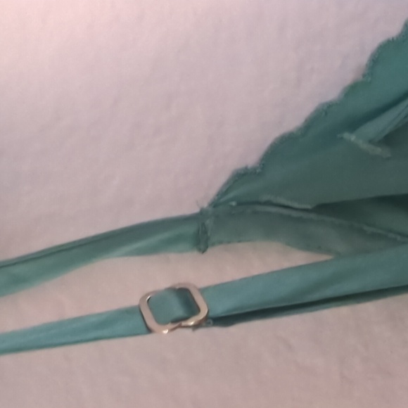 Betsey Johnson Silk Teal Lace Trim Dress - Picture 10 of 10